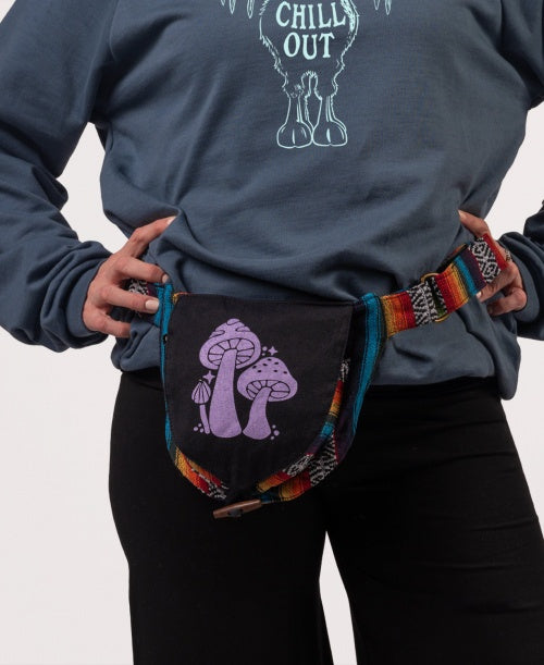 Three Little Mushrooms Hip Bag