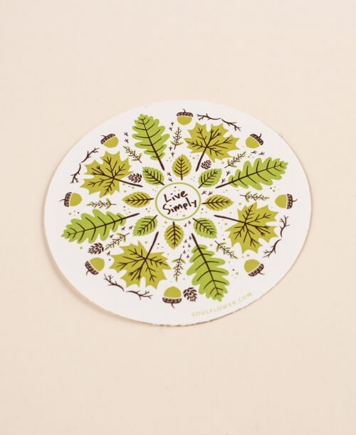 Soul Flower - Live Simply Mandala Sticker