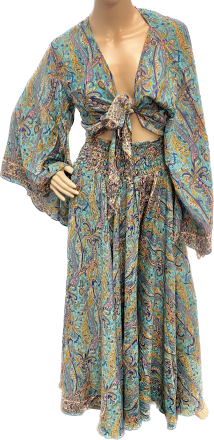 Silk Pant and Sleeve Top Set