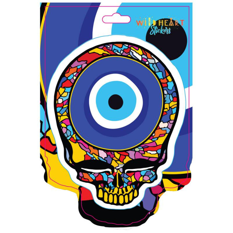Evil Eye Skull Window Sticker