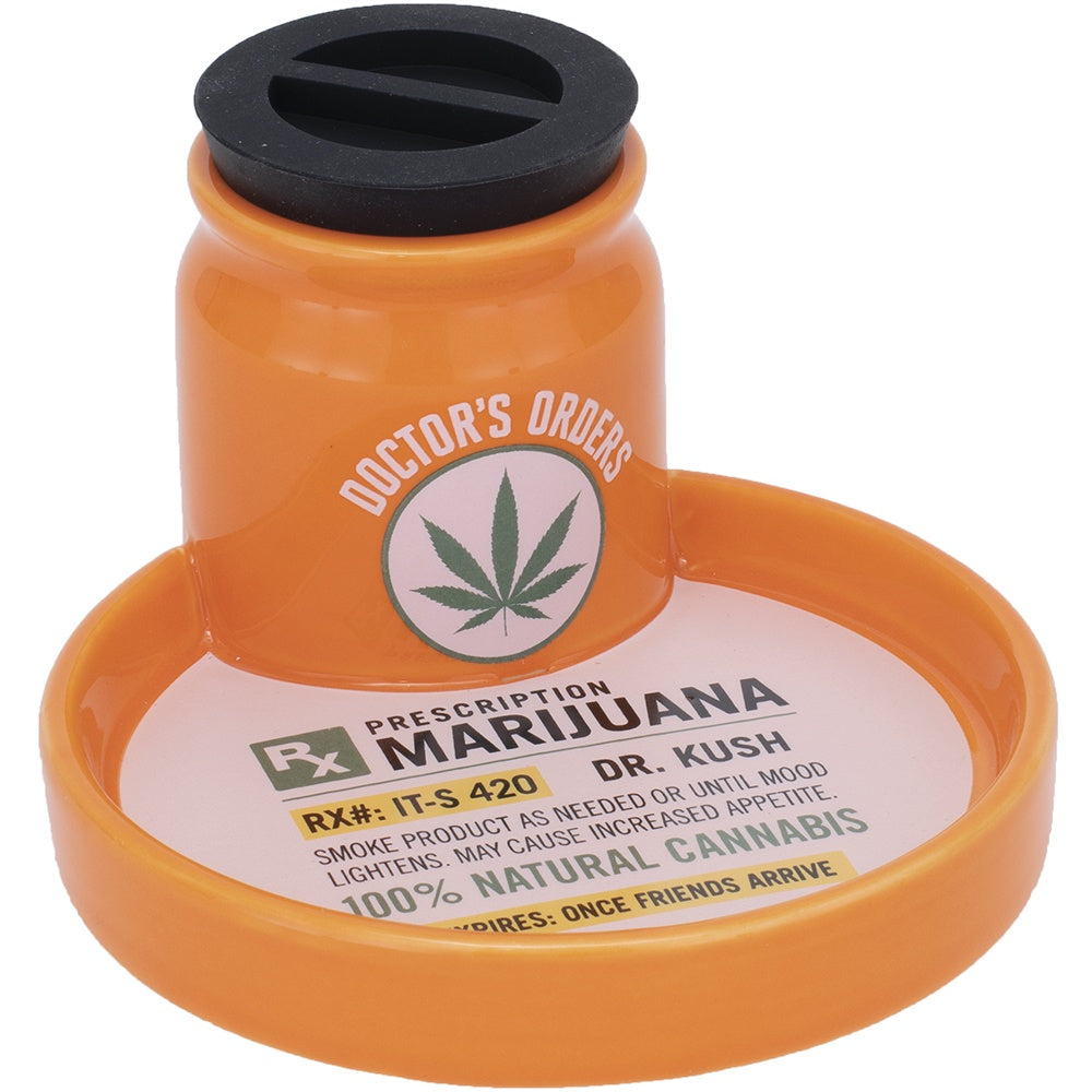 Ceramic Jar & 6" Stash Tray - Prescription