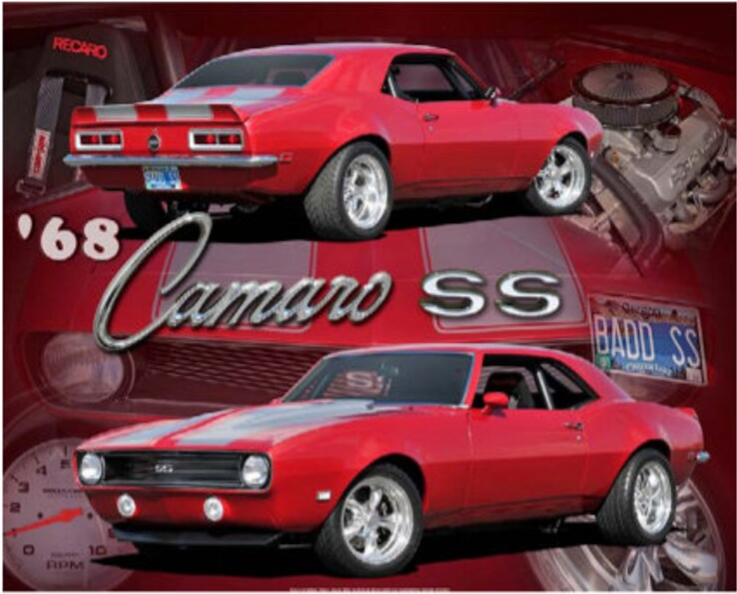 68 Camaro SS Tin Sign