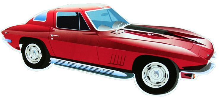 Chevy Corvette 1967 Die Cut Sign