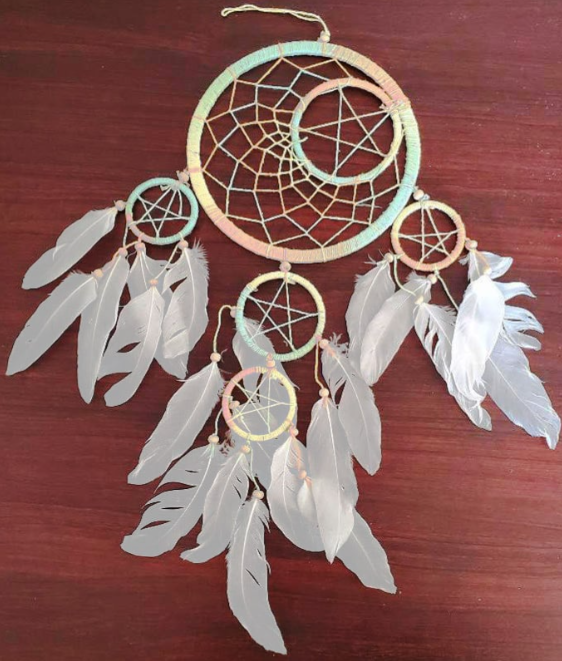 Moon and Pentagrams Dream Catcher