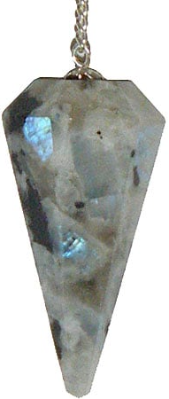 Rainbow Moonstone Gemstone Pendulum
