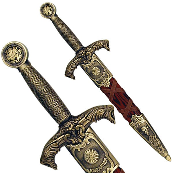 Medieval King Arthur Dagger Short Sword with Scabbard
