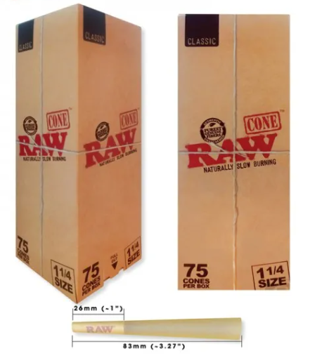 Raw Classic Cone 1.25 75ct
