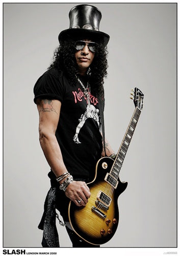 Guns N Roses Slash London Poster
