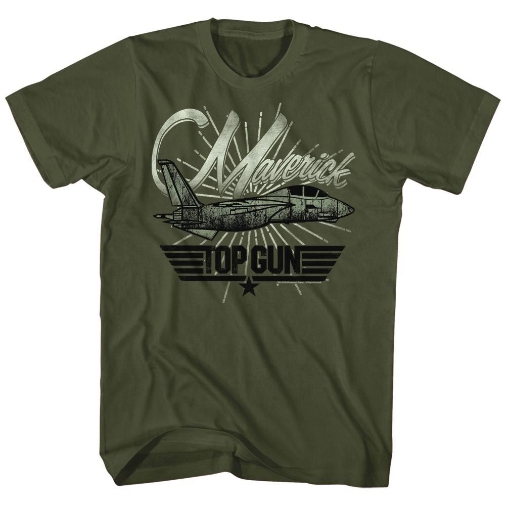 Top Gun Retro Military Green T-Shirt