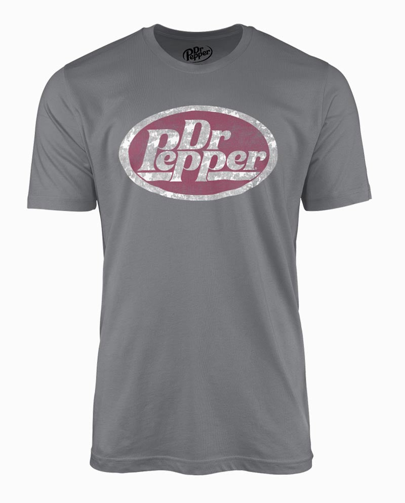 Dr. Pepper Retro Logo Charcoal T-Shirt