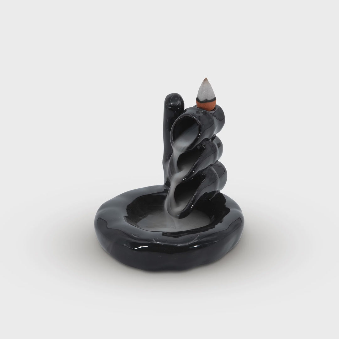 Ceramic Backflow Incense Burner - Bamboos