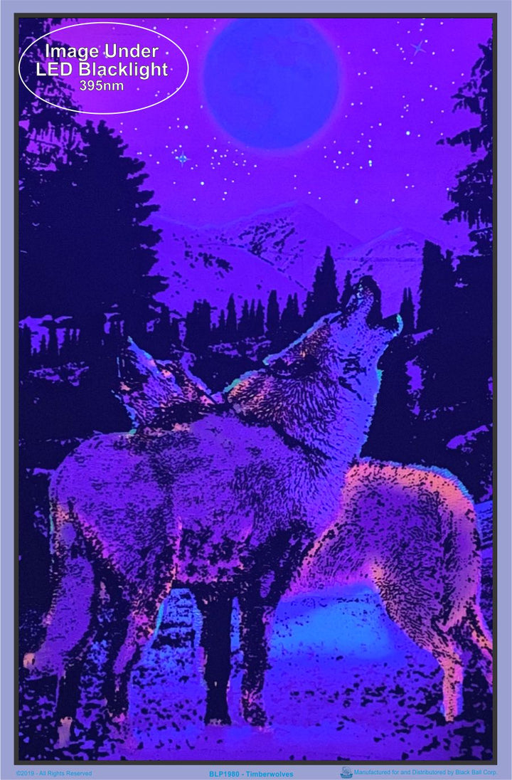 Timberwolves Black Light Poster- BL1A15