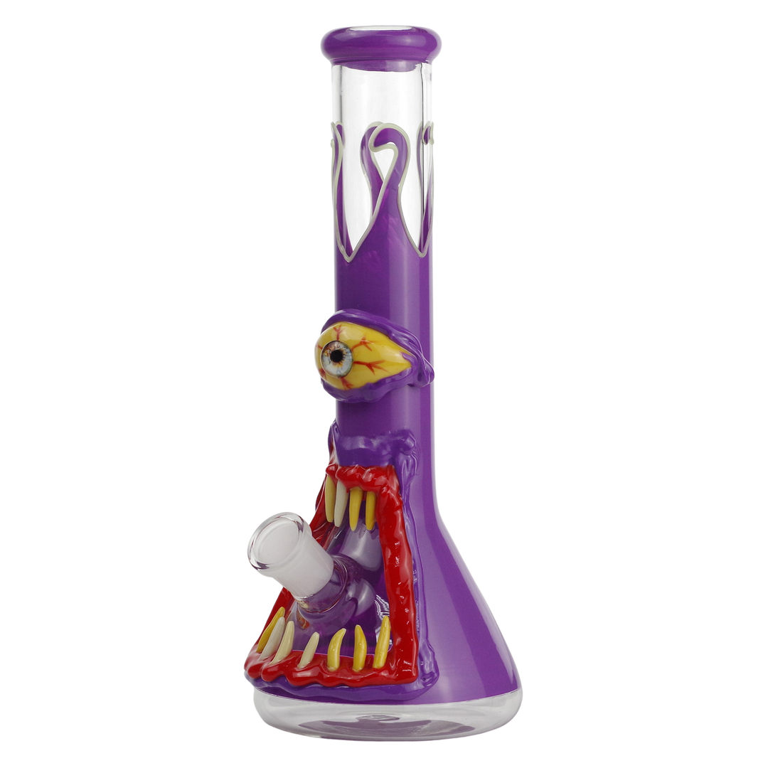 10.5" Glass Water Pipe One Eye Monster