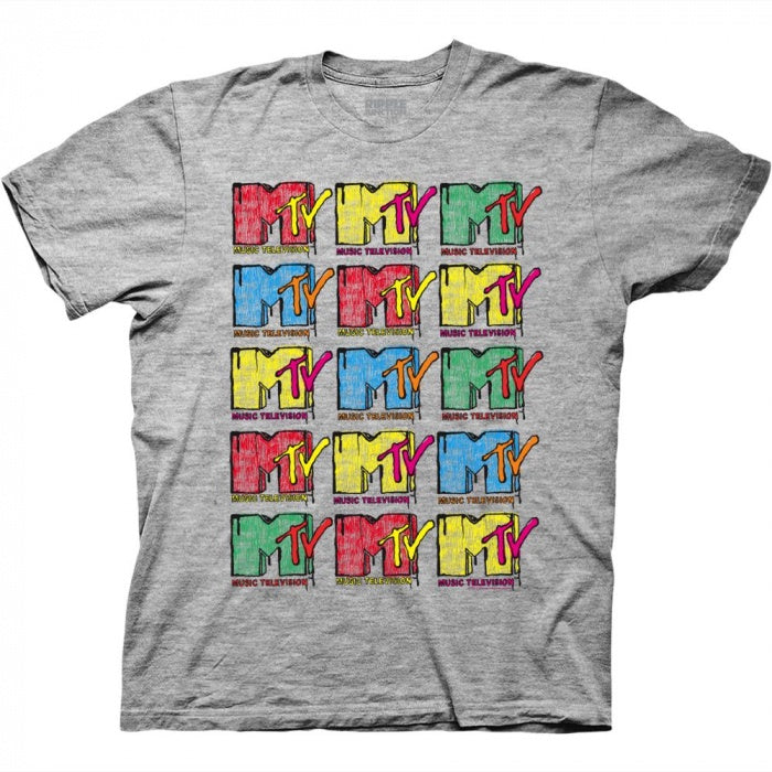 Multi Colored MTV Logo Grid T-Shirt