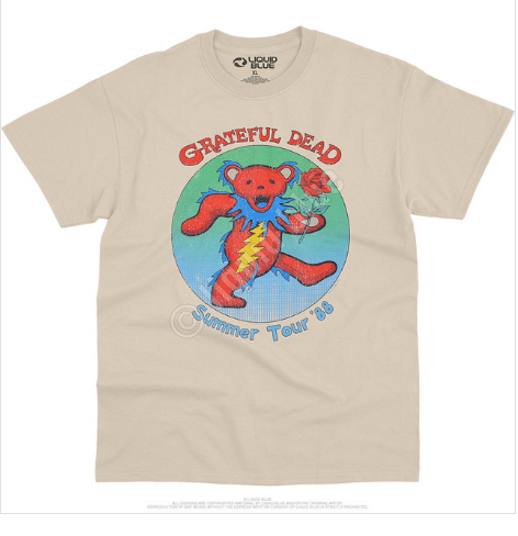 Liquid Blue - GD Rose Bear 88 Tan T-Shirt
