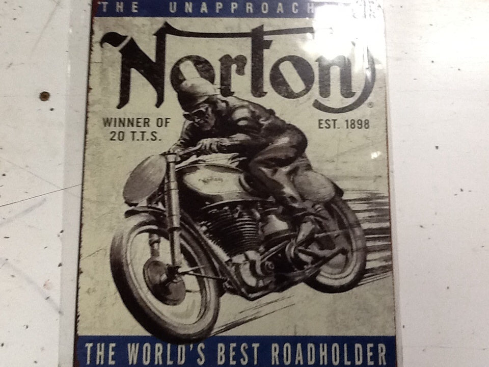 Norton Winner Tin Sign