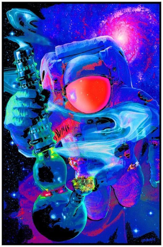 Spaced Out Blacklight Poster- BL1 A2