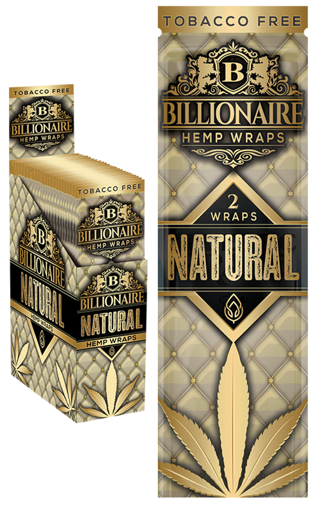 Billionaire Hemp Wraps - Natural 2pk
