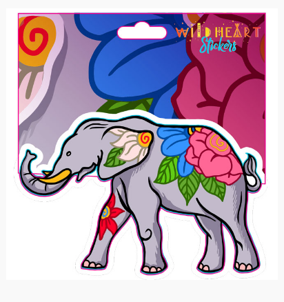 Wild Heart - Elephant Sticker