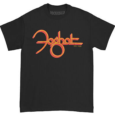 Manic - Foghat Red & Yellow Logo Black T-Shirt