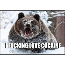I Fucking Love Cocaine Bear Magnet