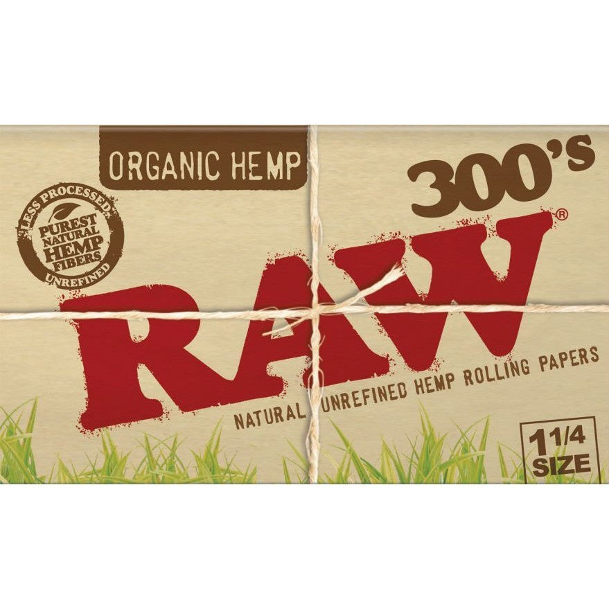 Raw 1 1/4 Organic Rolling Papers- 300 Pack