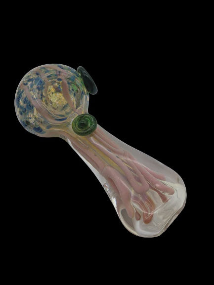 5" Slime Lines w/Buttons Glass Pipe