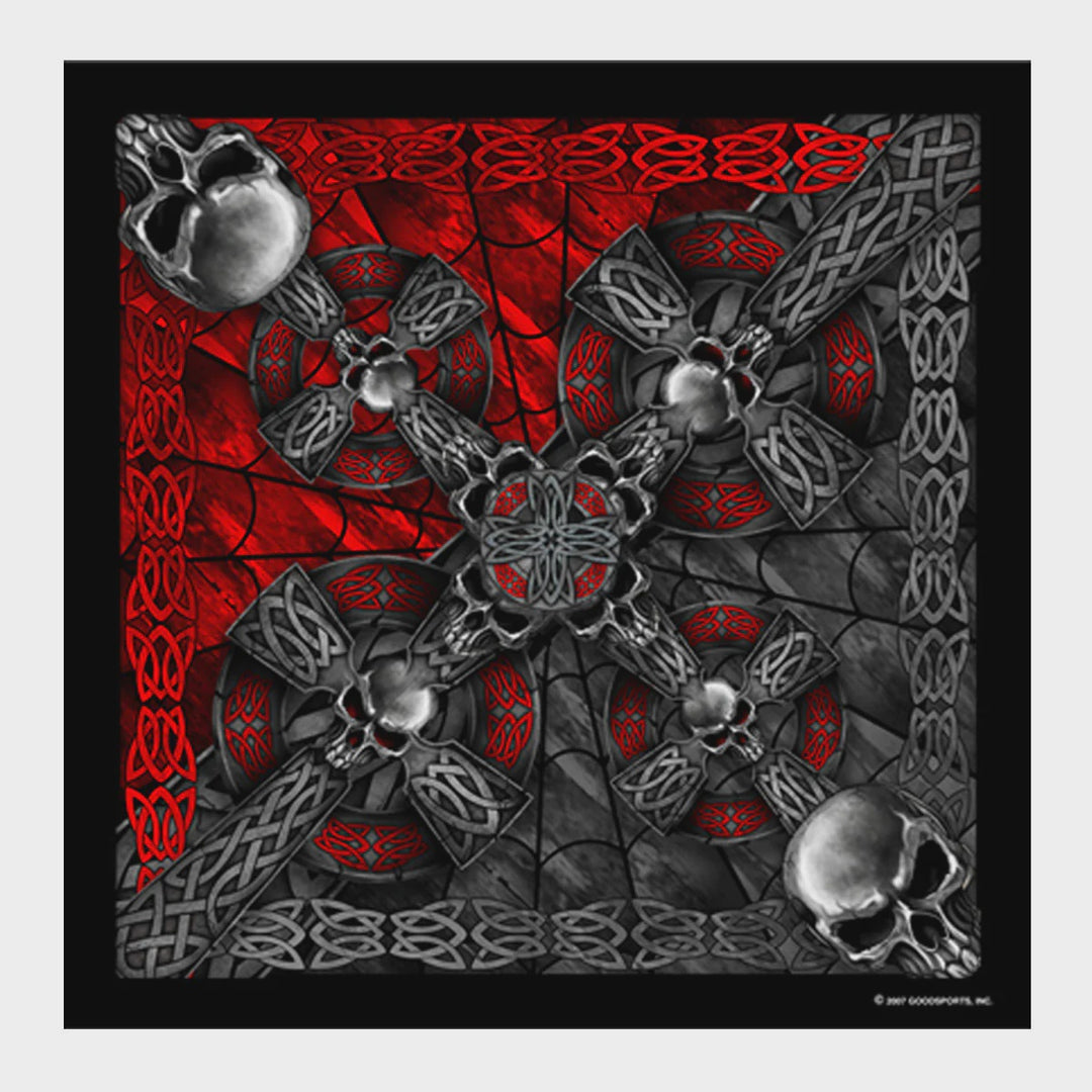 Hot Leathers - Celtic Cross Skull Bandana
