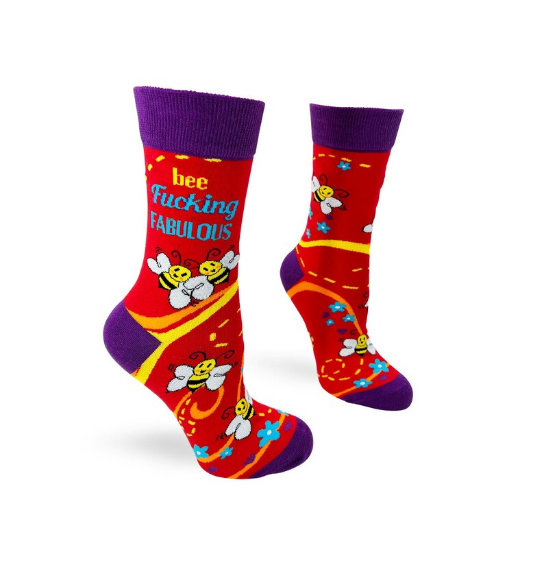 Bee F**king Fabulous Sassy Ladies' Crew Socks