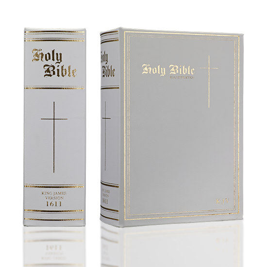 Holy Bible White Book Box BK-135