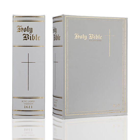 Holy Bible White Book Box