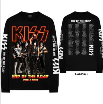 Rock Off - KISS 'End Of The Road Tour' Unisex L-Sleeve Shirt