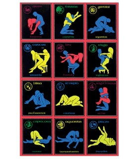 Zodiac Positions Black Light Poster BL1B13