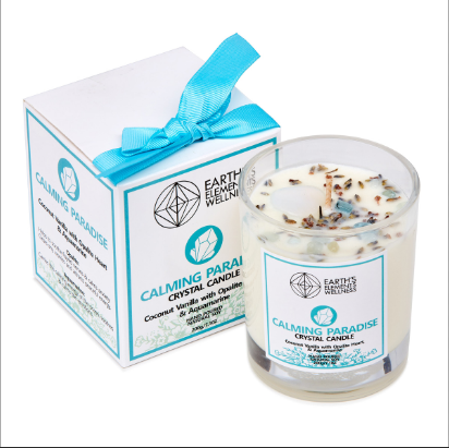Earth's Elements - Crystal Candle Calming Paradise