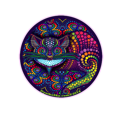 Dye the Sky - Cheshire Cat Round Sticker