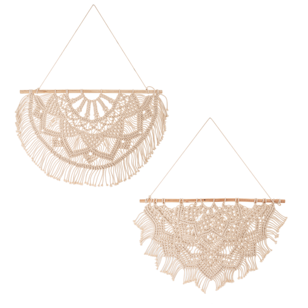 Half Circle Macrame Medallion Wall Decor