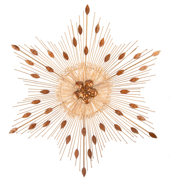 Copper Leaf Starburst Wall Decor