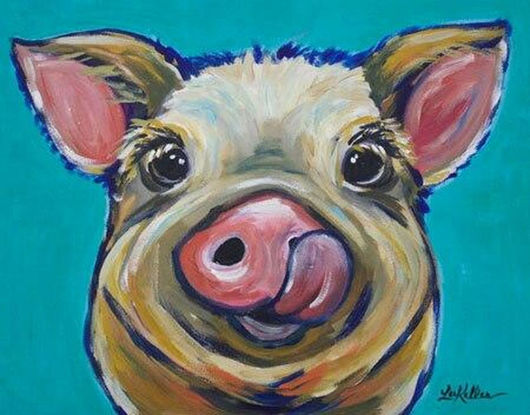 Pig Lips Art Tin Sign