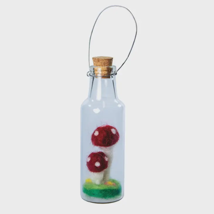 Double Fairy Mushroom Bottle Ornament
