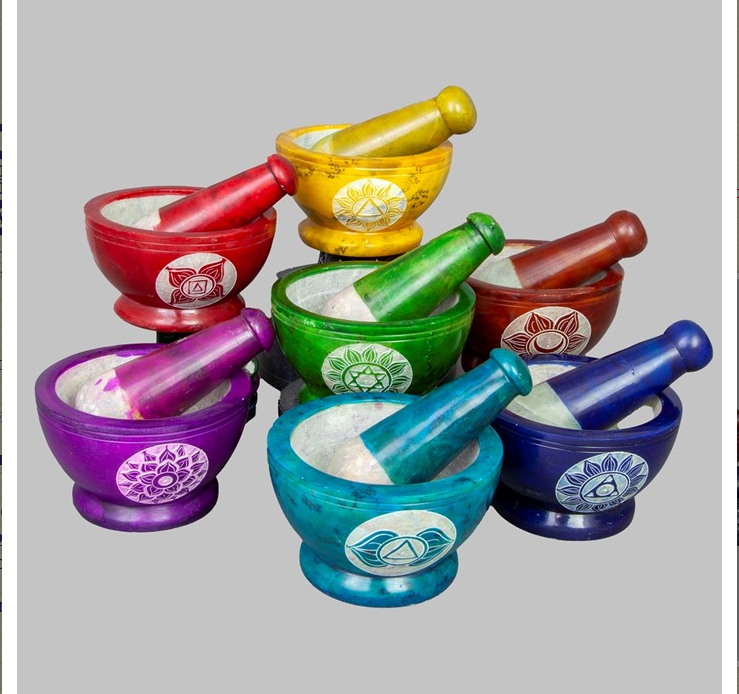 Mortar & Pestle 7 Chakra - Assorted