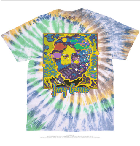 Liquid Blue - Jerry Garcia Painted Tie-Dye T-Shirt