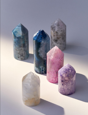 GeoCentral - Agate Cylinders Assorted Colors