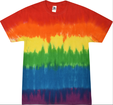 Colortone - Tie Dye Rainbow Stripes T-Shirt