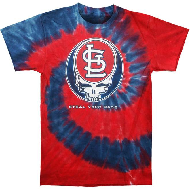 Liquid Blue - St. Louis Cardinals Steal Your Base GD Spiral Tie-Dye T-Shirt