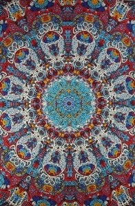 3D Glow Sunburst Tapestry