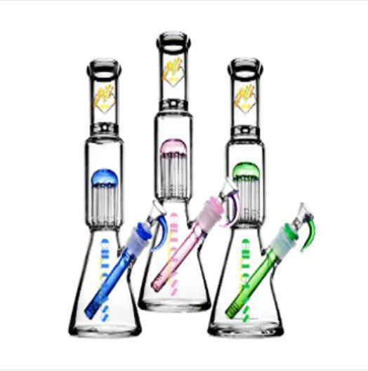 Skeye - Gili Glass 12.5" Beaker Bottom w/Ice Pinch & 10 Arm Tree Perc Pipe