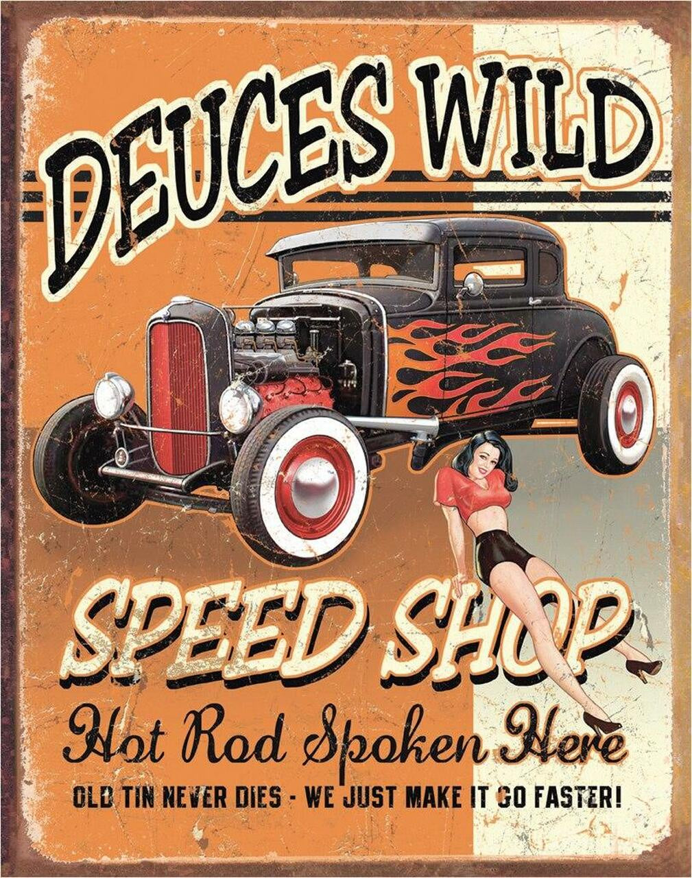 Deuces Wild - Tin Sign