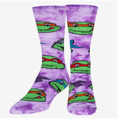 Odd Sox - TMNT Heads Tie Dye Mens Crew Socks