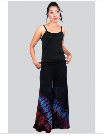 Kathmandu - Rayon Palazzo Wide-Leg Pants w/Tie Dye Bottoms