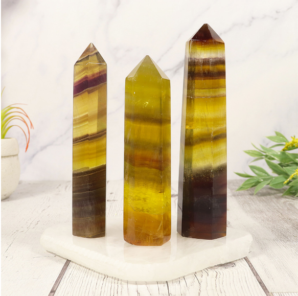 Nature's Artifacts - Fluorite Point w/Smoky Stripe